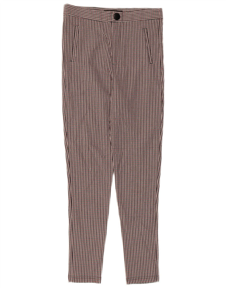 Schmale Anzughose für Damen von ZARA, Größe M, W28, L27, mehrfarbig, Hahnentrittmuster