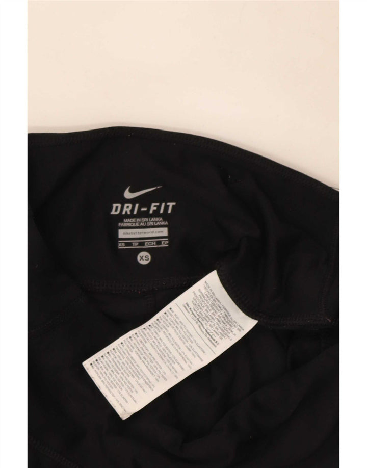Nike Damen Dri Fit Leggings UK 6 XS Schwarz Polyester