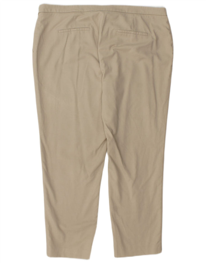 CALVIN KLEIN Gerade geschnittene Damenhose US 16 2XL W38 L27 Beige