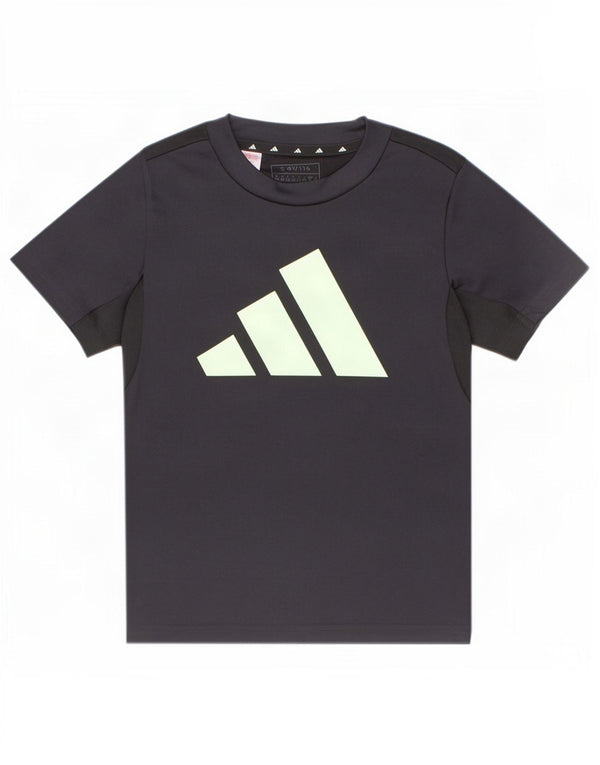 Adidas Jungen Aeroready Graphic T-Shirt Top 5-6 Jahre Graues Polyester