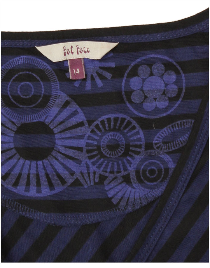 Fat Face Damen-Maxikleid, UK-Größe 44, mittelmarineblau, gestreift, Polyester