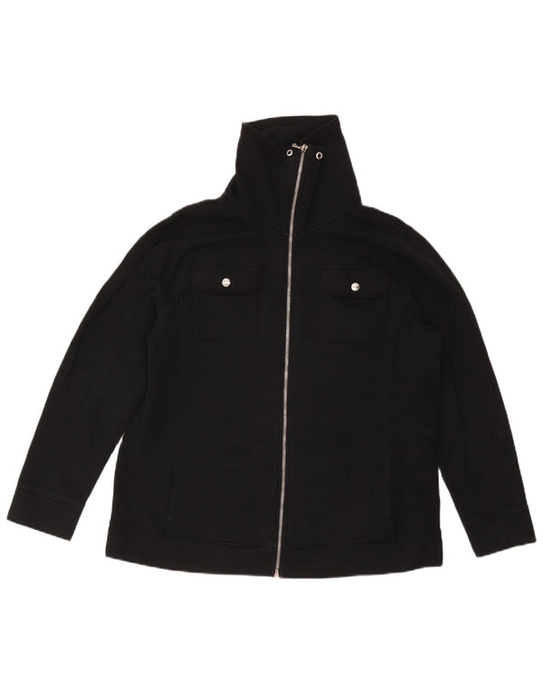 Ralph Lauren Damen-Trainingsanzug-Top-Jacke, UK 18, XL, schwarze Baumwolle