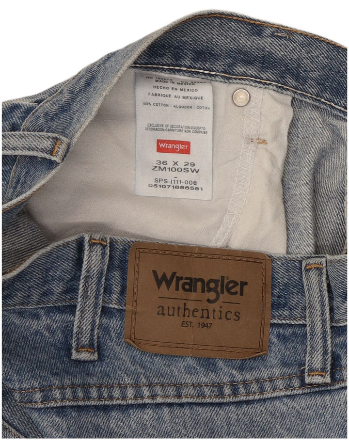Wrangler Herren Straight Jeans W36 L29 Blaue Baumwolle