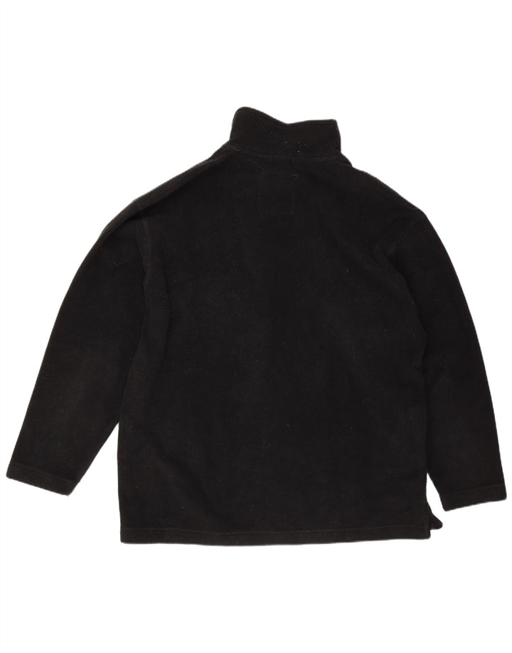 Murphy & Nye Herren Fleecepullover mit Reißverschluss, XL, Schwarz, Polyester