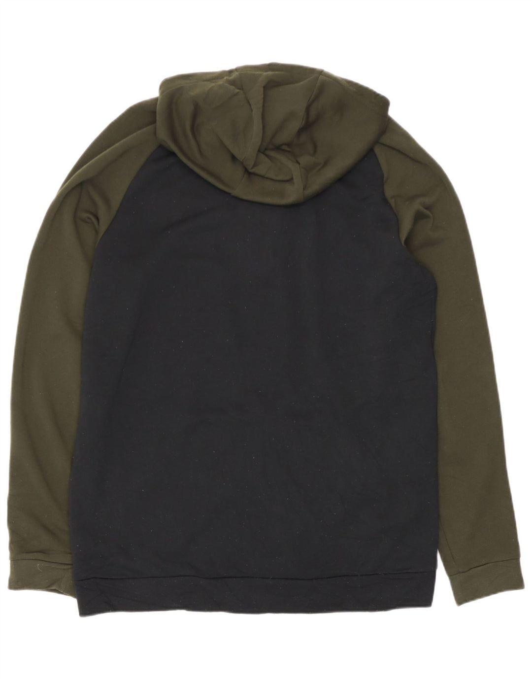 Nike Herren-Kapuzenpullover mit Reißverschluss, groß, schwarzes Farbblock-Polyester