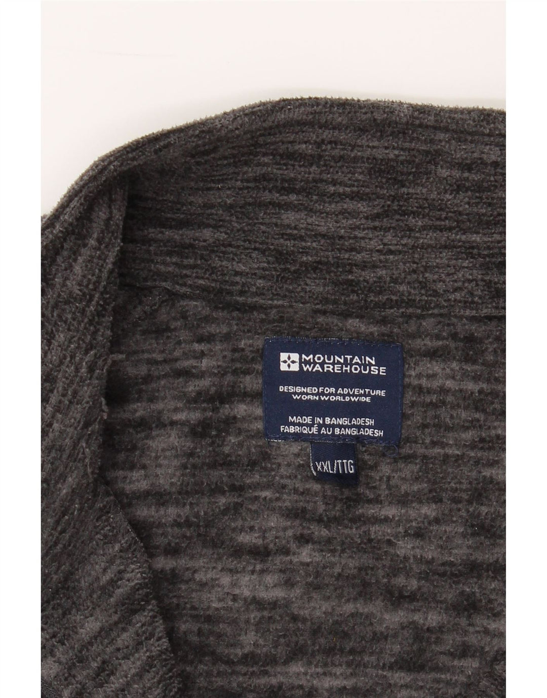 MOUNTAIN WAREHOUSE Mens Zip Neck Fleece Jumper 2XL Grey Polyester Vintage Mountain Warehouse and Second-Hand Mountain Warehouse from Messina Hembry 
