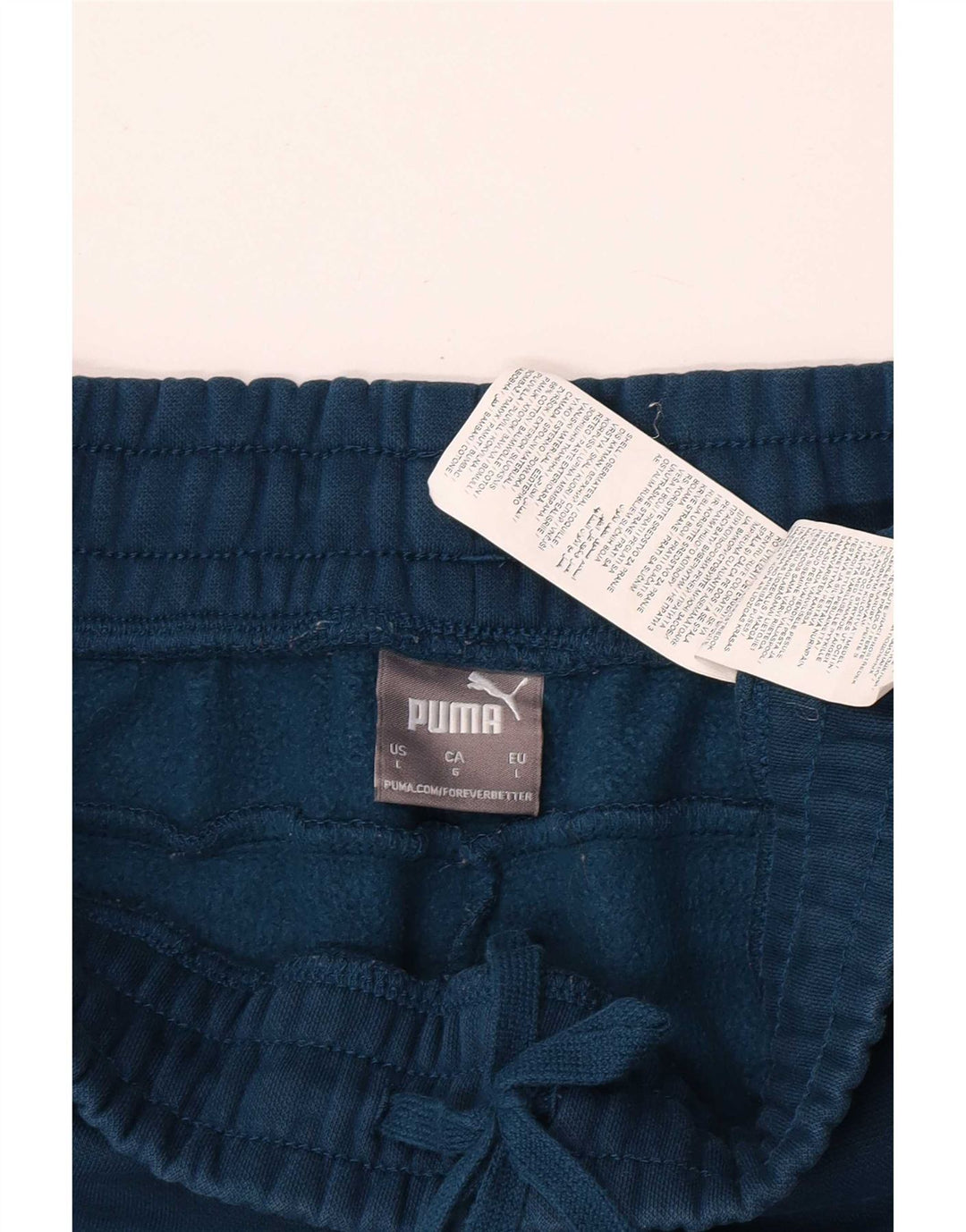 Puma Herren-Trainingshose, Jogginghose, Größe L, Blau, Baumwolle