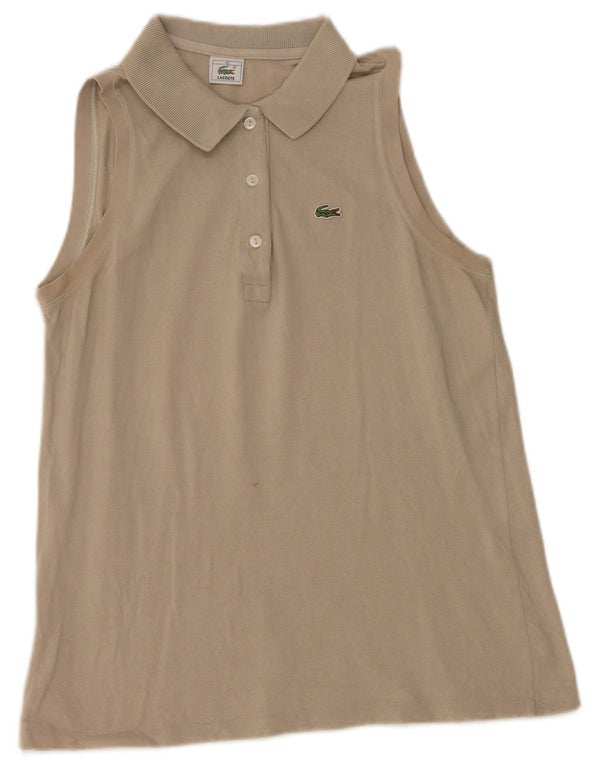 Lacoste Damen Ärmelloses Poloshirt EU 42 Large Grau