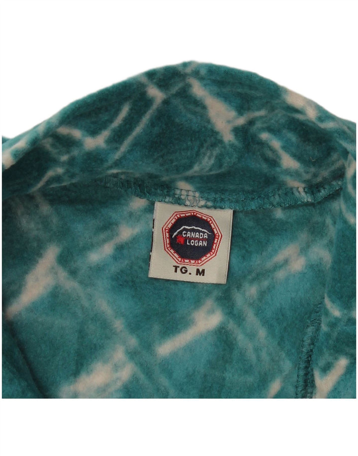 CANADA LOGAN Damen Fleecejacke UK 14 Mittelgrün kariertes Polyester