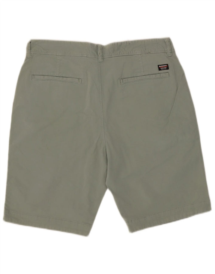 Superdry Herren Slim Fit Chinoshorts W32 Mittelgrüne Baumwolle