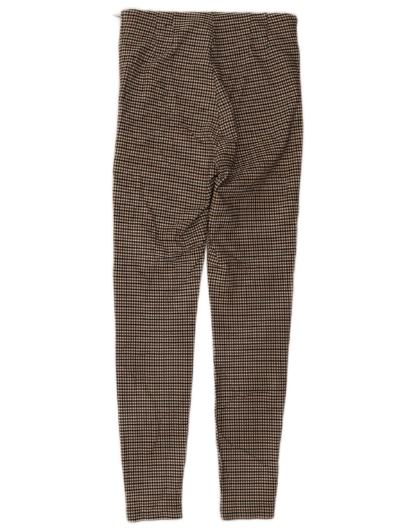Zara Damen Leggings UK 12 Mittelbraun Gingham