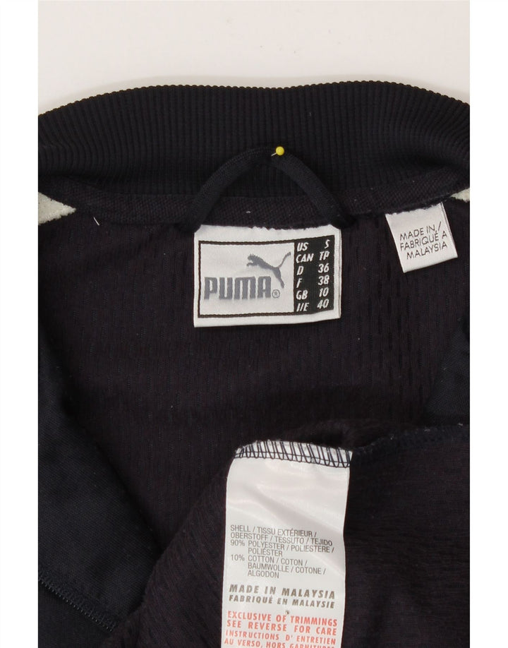 Puma Damen-Trainingsanzug-Top-Jacke, UK 10, Größe S, Marineblau, Farbblock