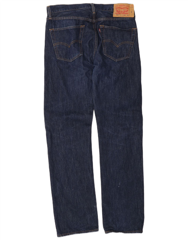 Levi's Herren 501 Straight Jeans W33 L34 Blaue Baumwolle