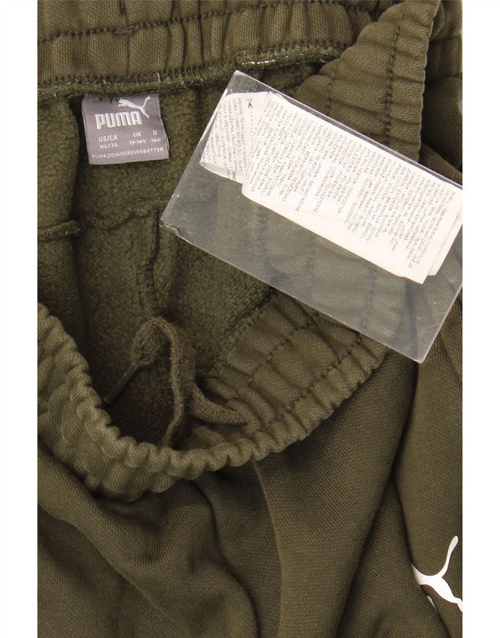 PUMA Jungen-Trainingshose, Jogginghose, 13–14 Jahre, Khaki, Baumwolle