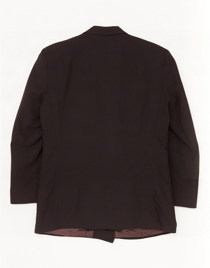 Marks & Spencer Herren Zweireihiger Blazer Jacke UK 44 XL Schwarz Polyester
