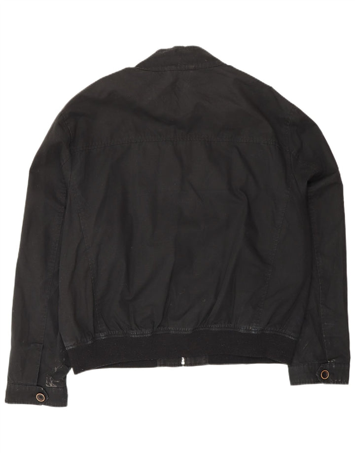 Marks & Spencer Herren Autograph Bomberjacke UK 42 XL Schwarz Baumwolle