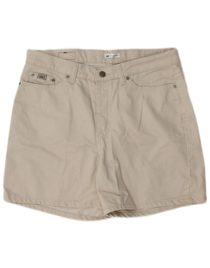 LEE Damen Freizeitshorts US 12 Large W32 Beige Baumwolle