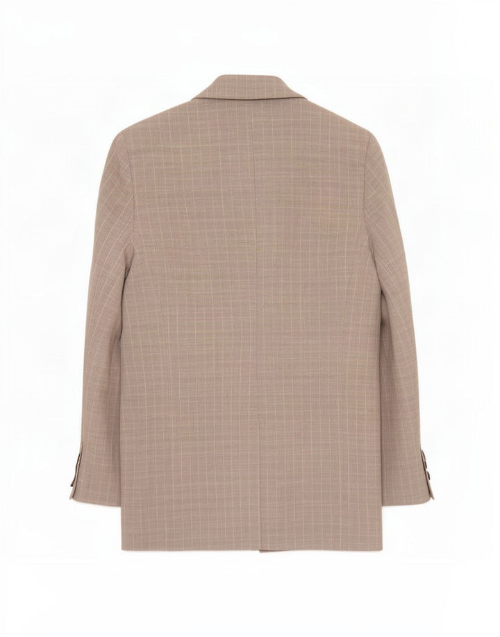 Zweireihiger Blazer für Damen von Topshop, Größe UK 12, Mittelgrau gestreift