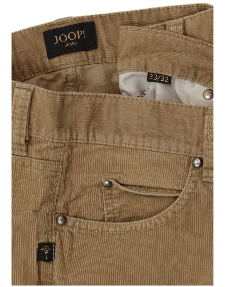 Gerade Cordhose für Herren von Joop, W33, L32, Beige