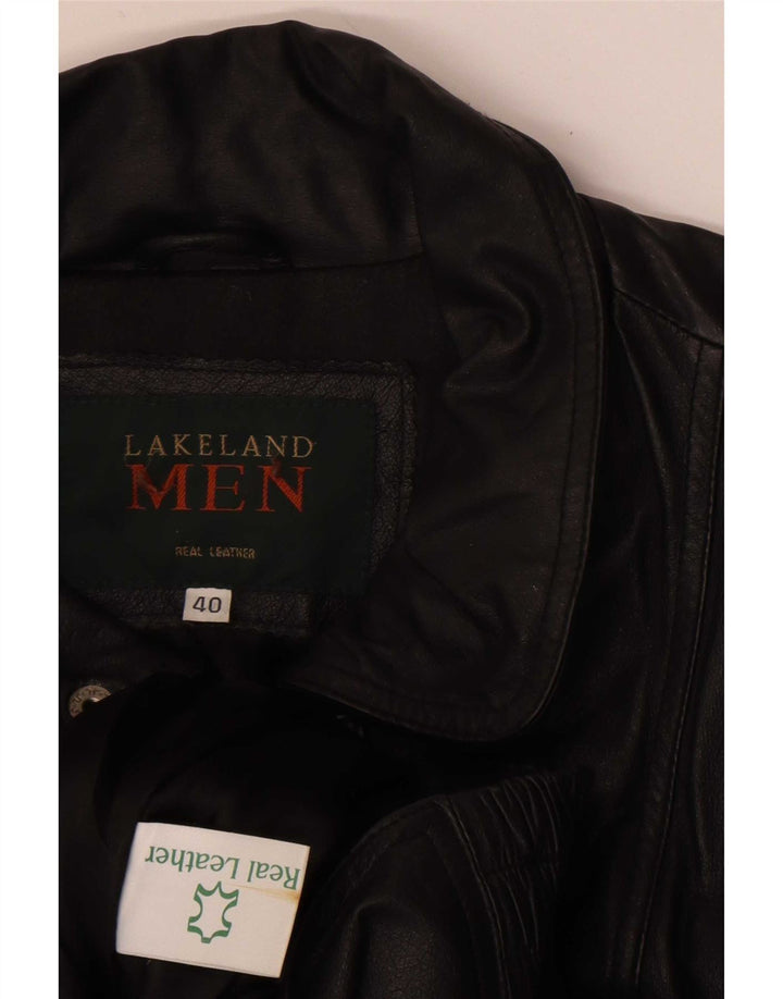 Lakeland Herren Lederjacke UK 40 Large Schwarz