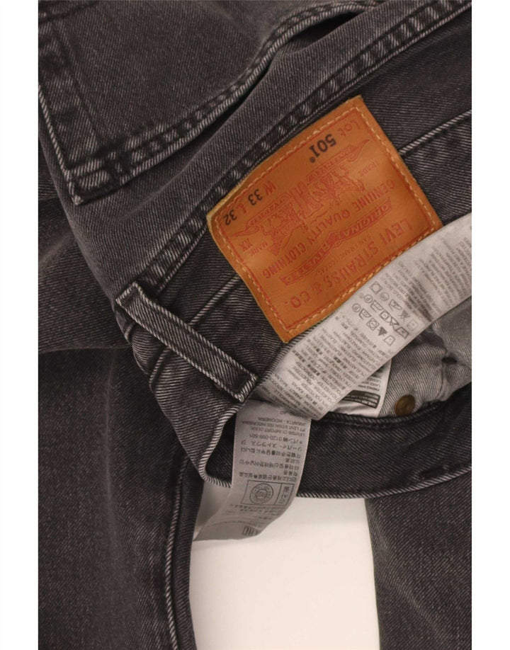 Levi's Herren 501 Straight Jeans W33 L32 Graue Baumwolle