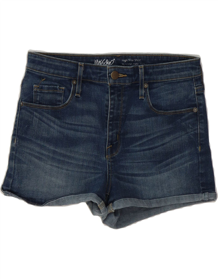MOSSIMO Womens High Waist Denim Shorts US 8 Medium W29  Navy Blue Cotton Vintage Mossimo and Second-Hand Mossimo from Messina Hembry 