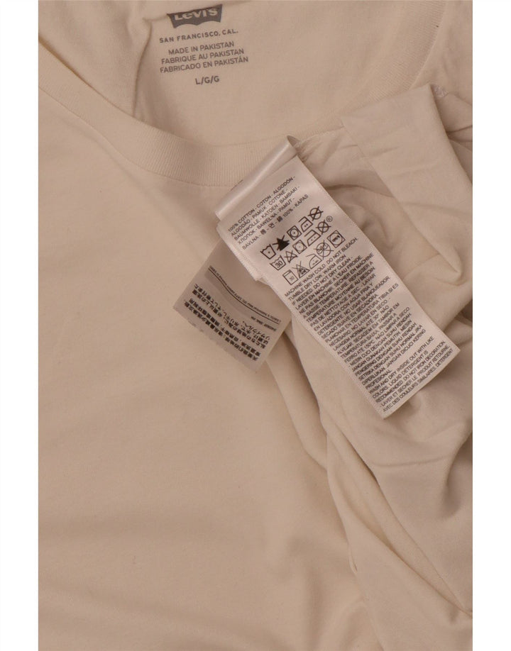 Levi's Herren-T-Shirt-Oberteil, groß, aus weißer Baumwolle