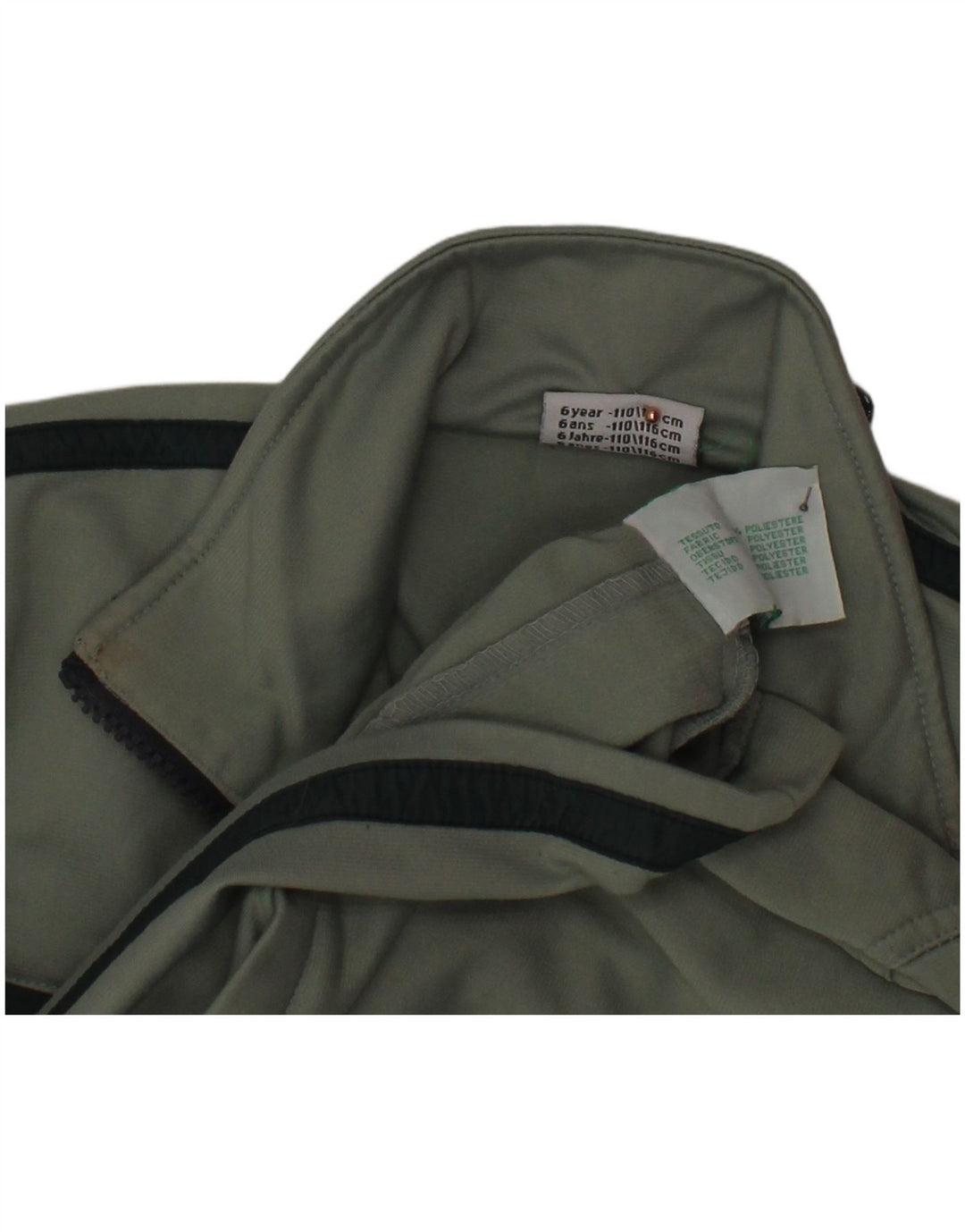 DIADORA Jungen-Trainingsanzug, Oberteil, Jacke, 5–6 Jahre, grünes Farbblock-Polyester