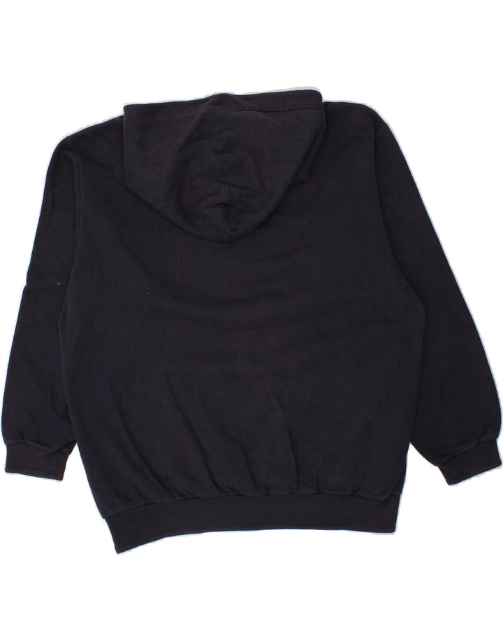 CHAMPION Mens Graphic Hoodie Jumper Large Navy Blue Vintage Champion and Second-Hand Champion from Messina Hembry 