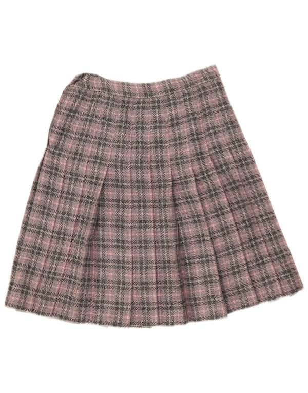 Vintage Damen A-Linie Rock W26 Kleiner rosa Karo