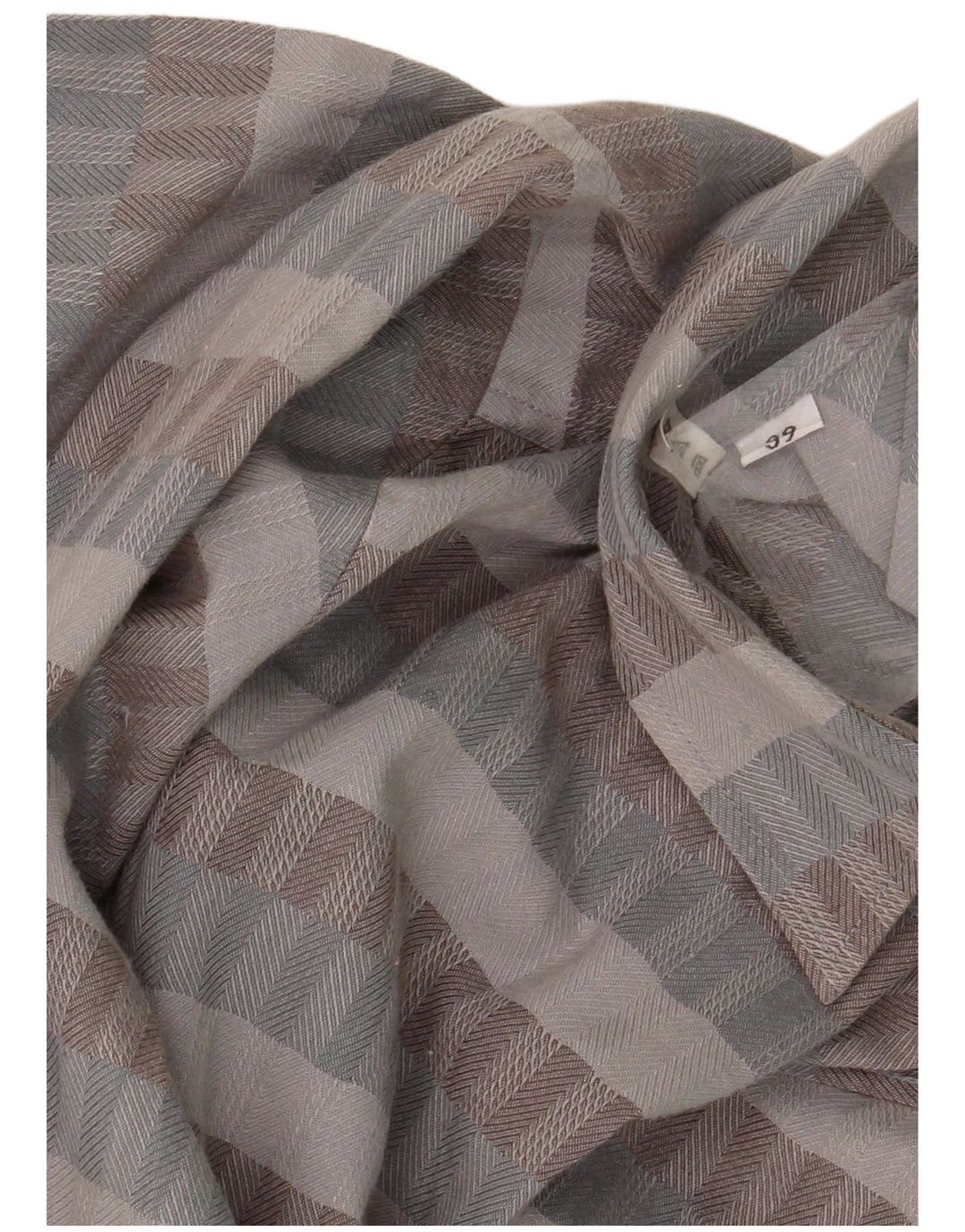 CACHAREL Mens Shirt Size 39 Medium Grey Striped