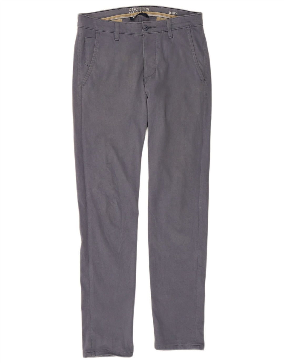 DOCKERS Herren Skinny Chinohose W29 L32 Blaue Baumwolle