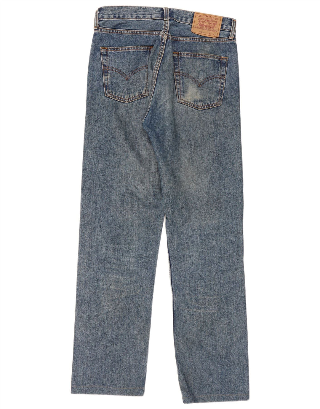 Levi's Damen 590 Straight Jeans W31 L32 Blaue Baumwolle