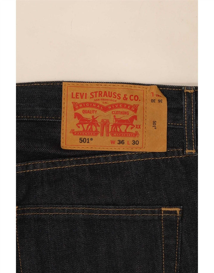 Levi's Herren 501 Straight Jeans W36 L30 Marineblaue Baumwolle