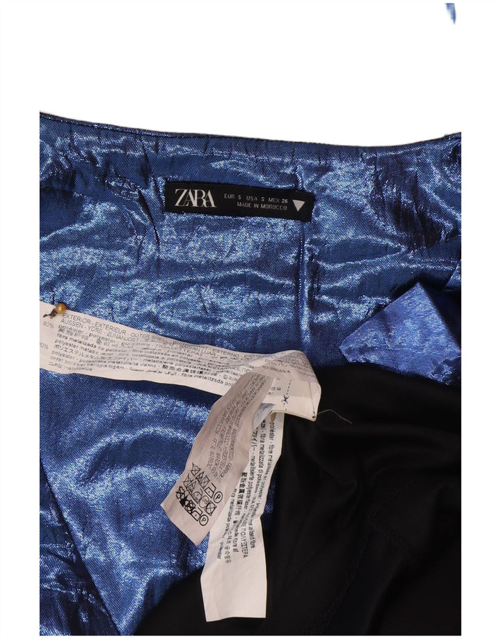 Zara Damen-A-Linien-Kleid, Größe S, Blau, Polyester