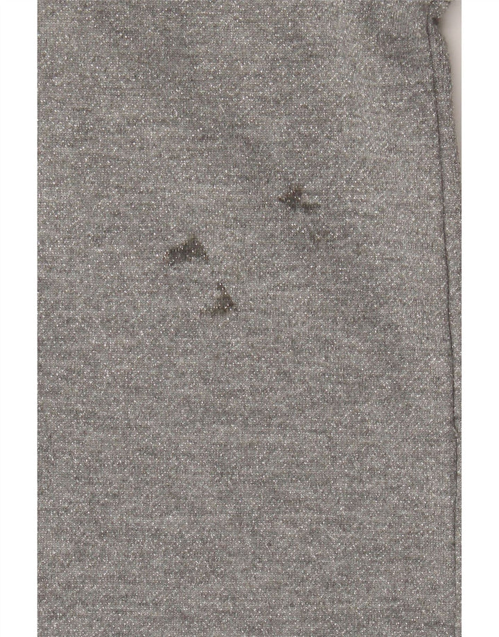 DKNY Womens Graphic Oversized Hoodie Pullover UK 14 Mittelgraues Polyester