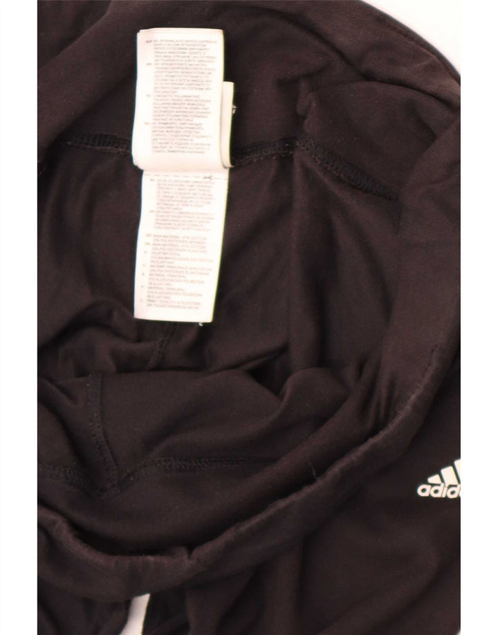 Adidas Damen Leggings UK 12/14 Mittelschwarze Baumwolle