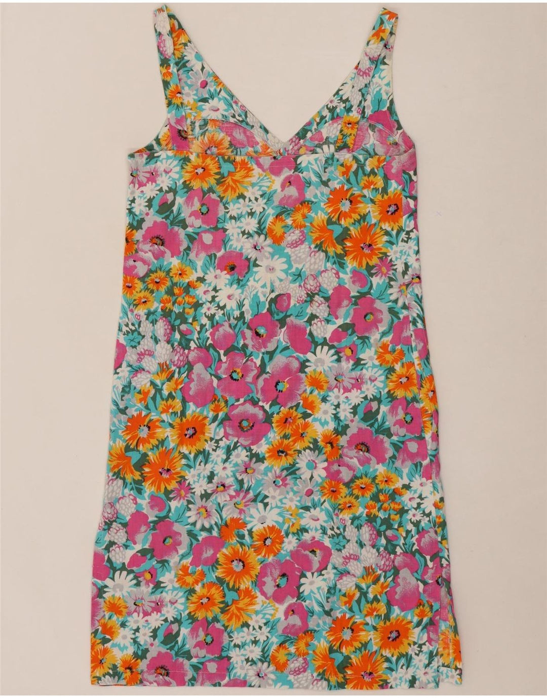 VENEZIA Womens Sleeveless Sheath Dress IT 44 Medium Multicoloured Floral Vintage Venezia and Second-Hand Venezia from Messina Hembry 
