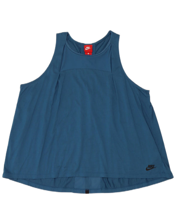 Nike Damen-Oversize-Trägershirt, UK-Größe 16, Größe L, Blau, Baumwolle