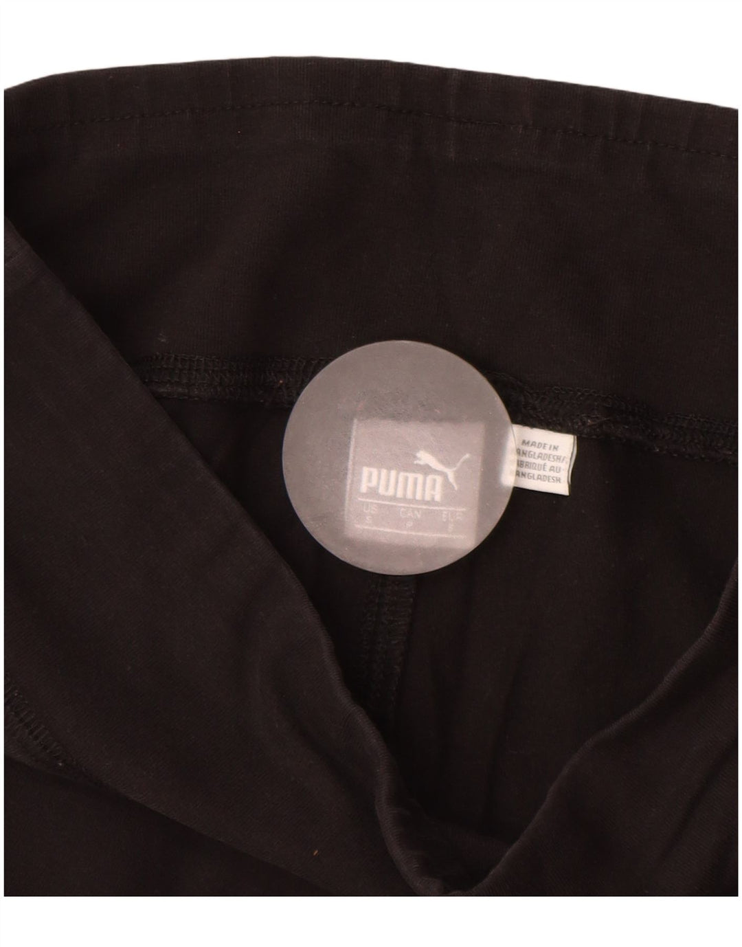 PUMA Damen Leggings UK 8 Small Schwarz Baumwolle