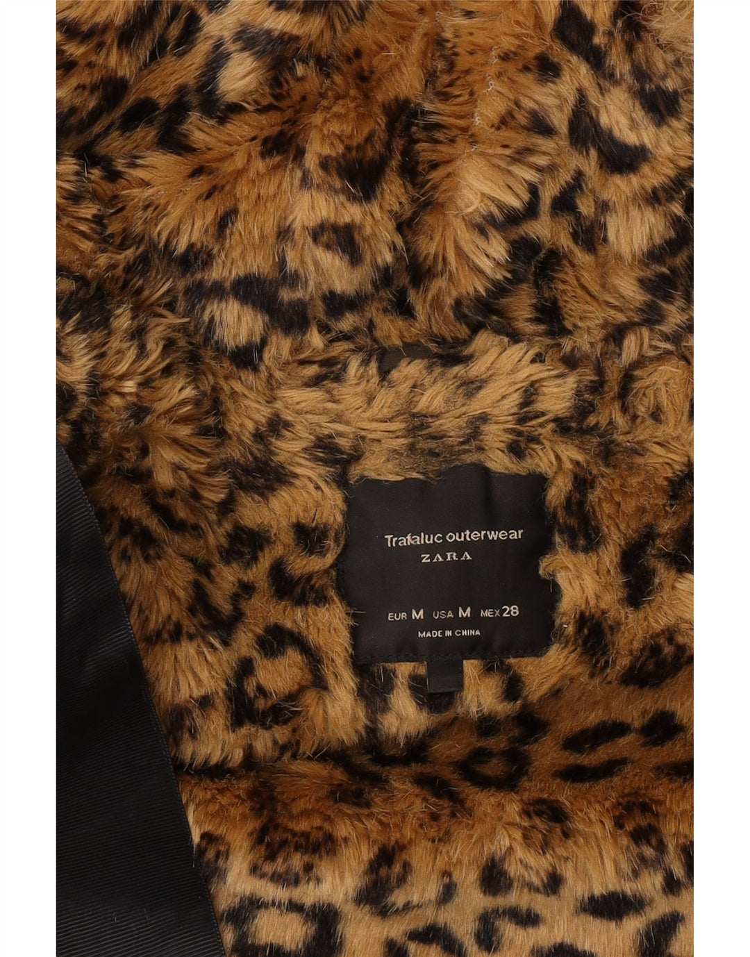Zara Damen-Parka mit Kapuze, UK 14, mittleres Khaki, Polyester