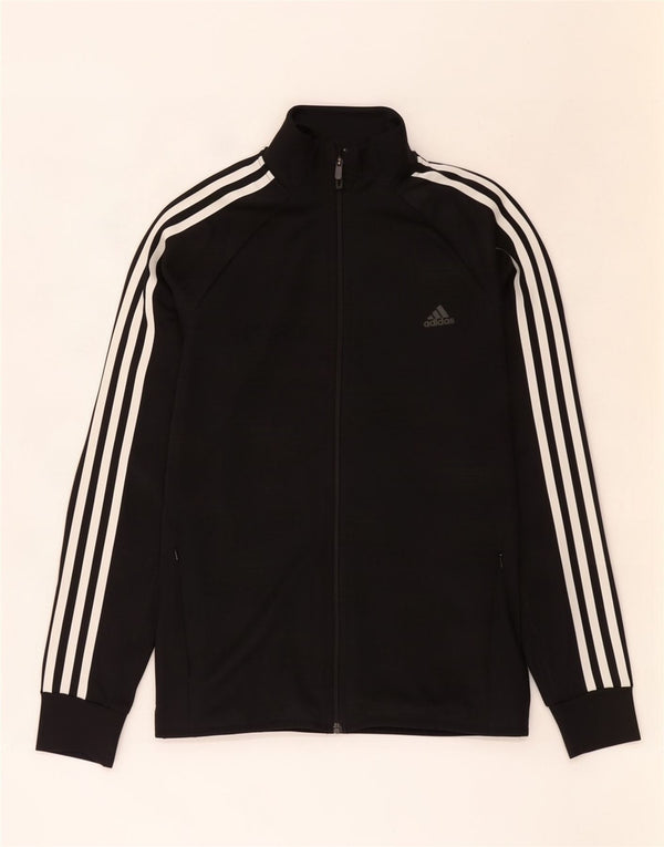 Adidas Damen Climalite Trainingsanzug Top Jacke UK 12/14 Medium Schwarz