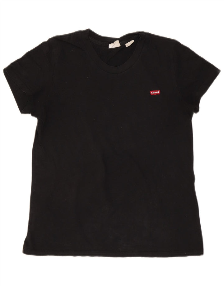 Levi's Damen T-Shirt Top UK 6 XS Schwarz