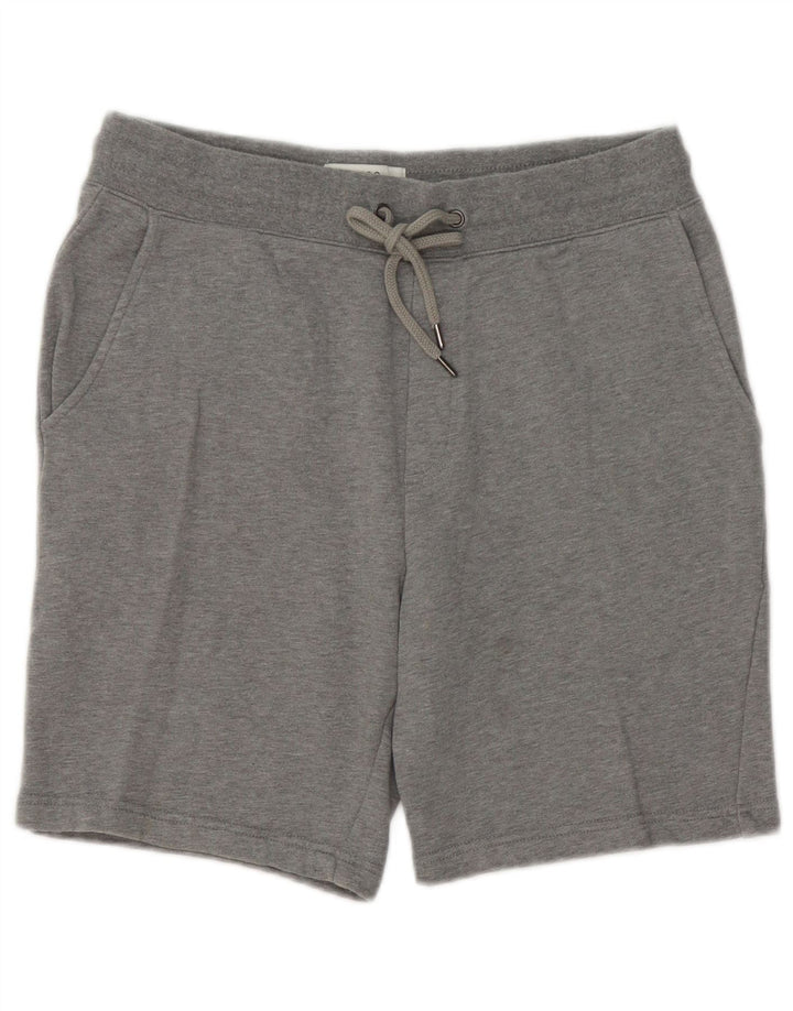 Marks & Spencer Herren-Sportshorts mit normaler Passform, mittelgraue Baumwolle
