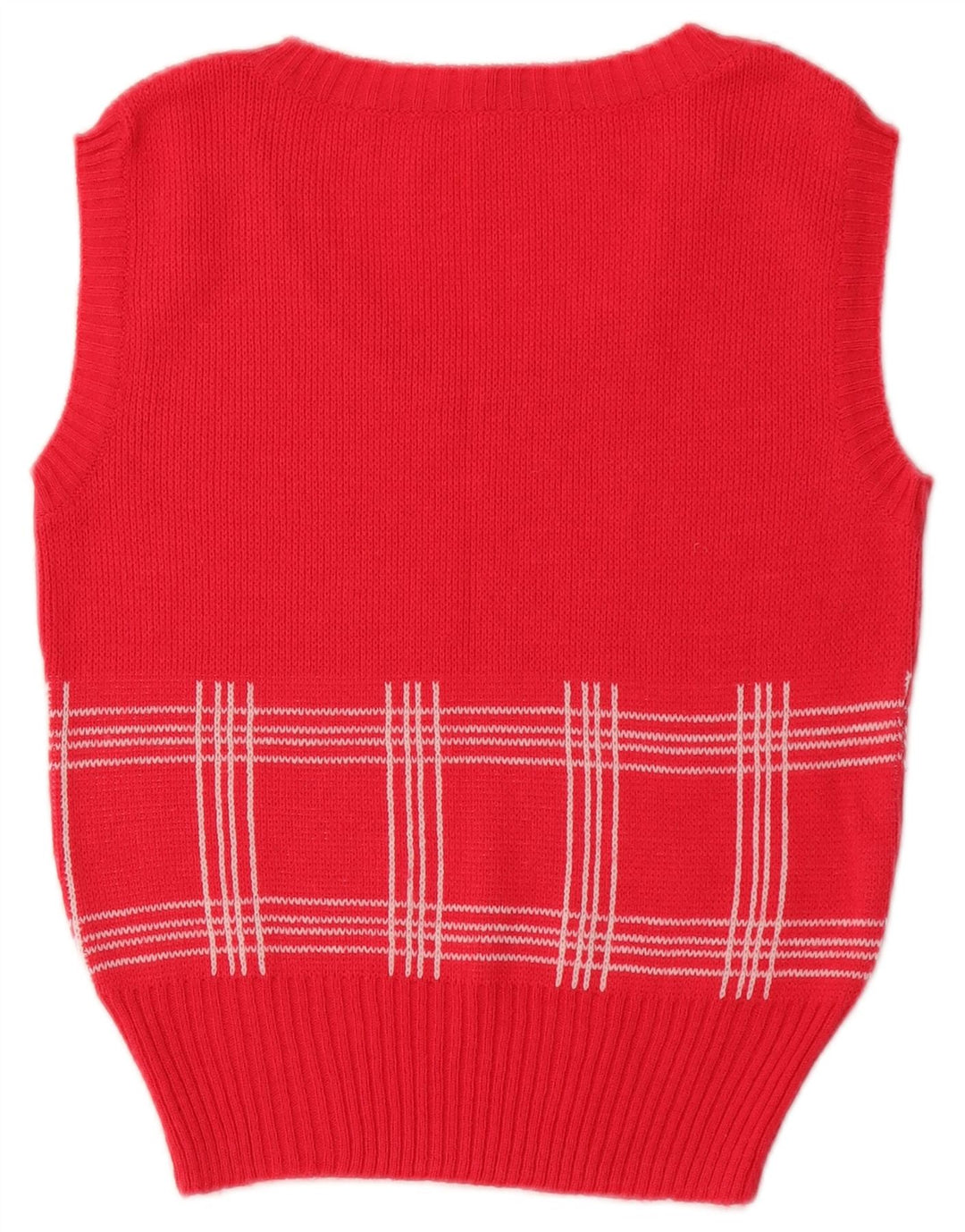 VINTAGE Womens Vest Tank Top IT 44 Medium Pink Check Polyester
