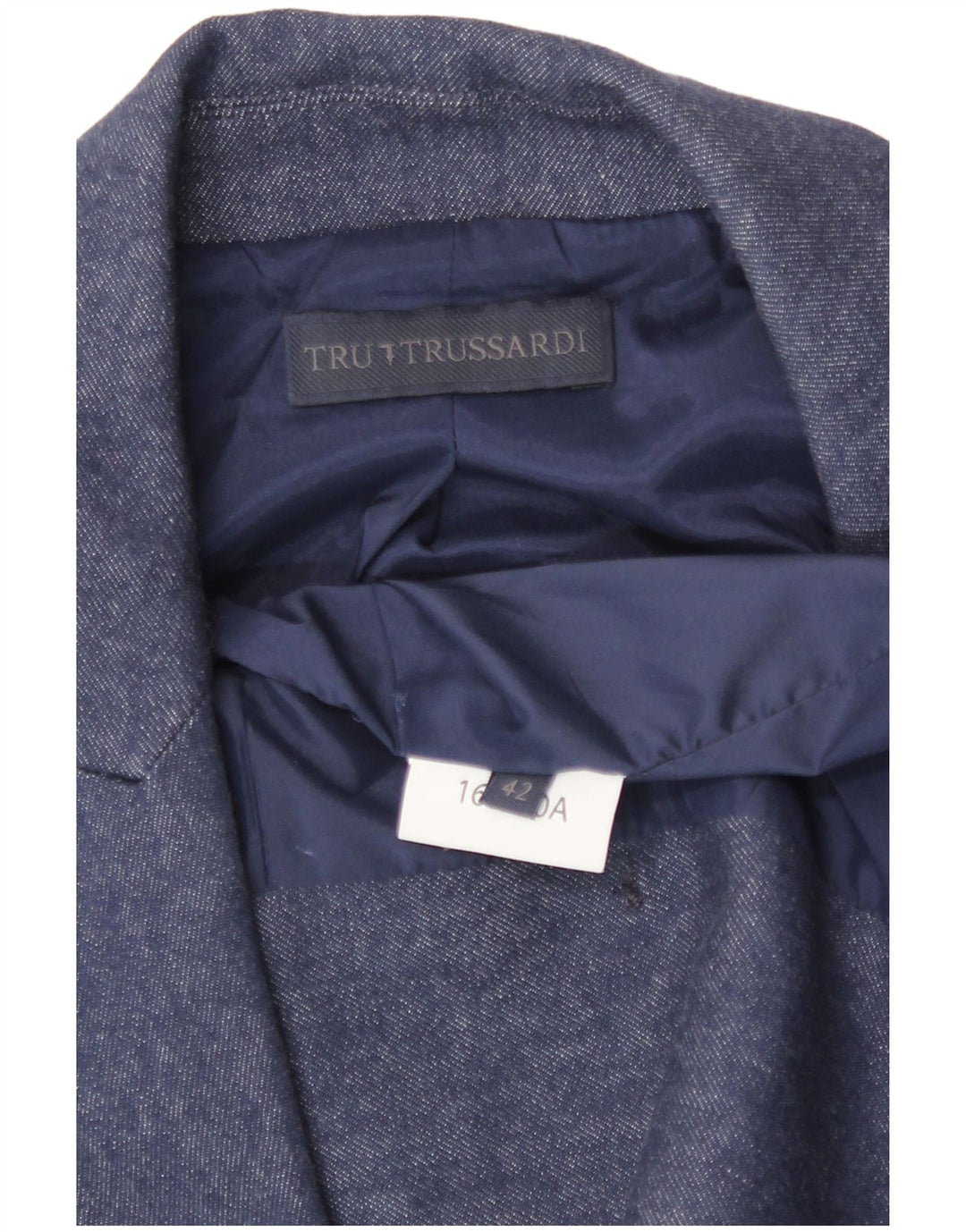 Trussardi Damen-Blazer mit 3/4-Ärmeln, zweireihig, IT-Größe 42, Mittelblau