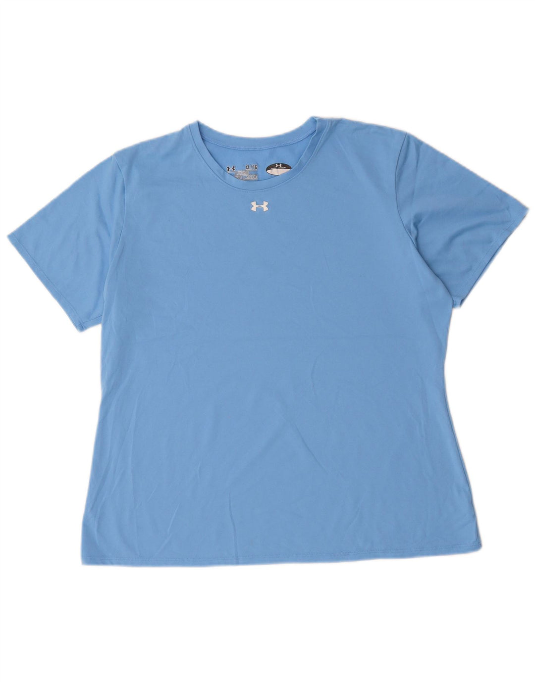 UNDER ARMOUR Damen Heat Gear T-Shirt Top UK 18 XL Blau Polyester