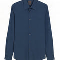 Calvin Klein Herren-Slim-Fit-Hemd aus mittelblauer Baumwolle