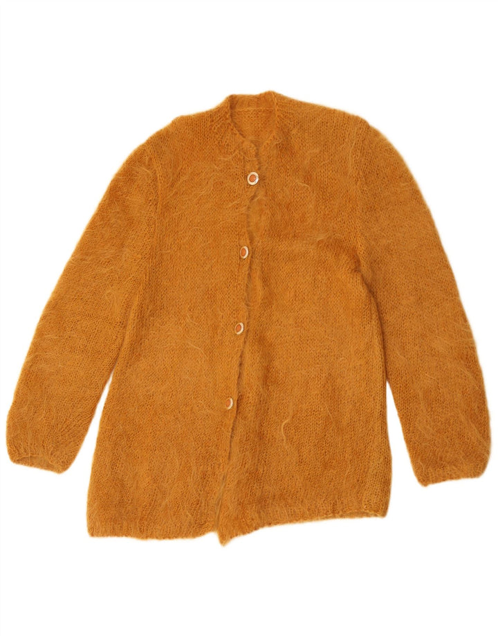 Vintage Damen Cardigan Pullover UK 16 Groß Braun