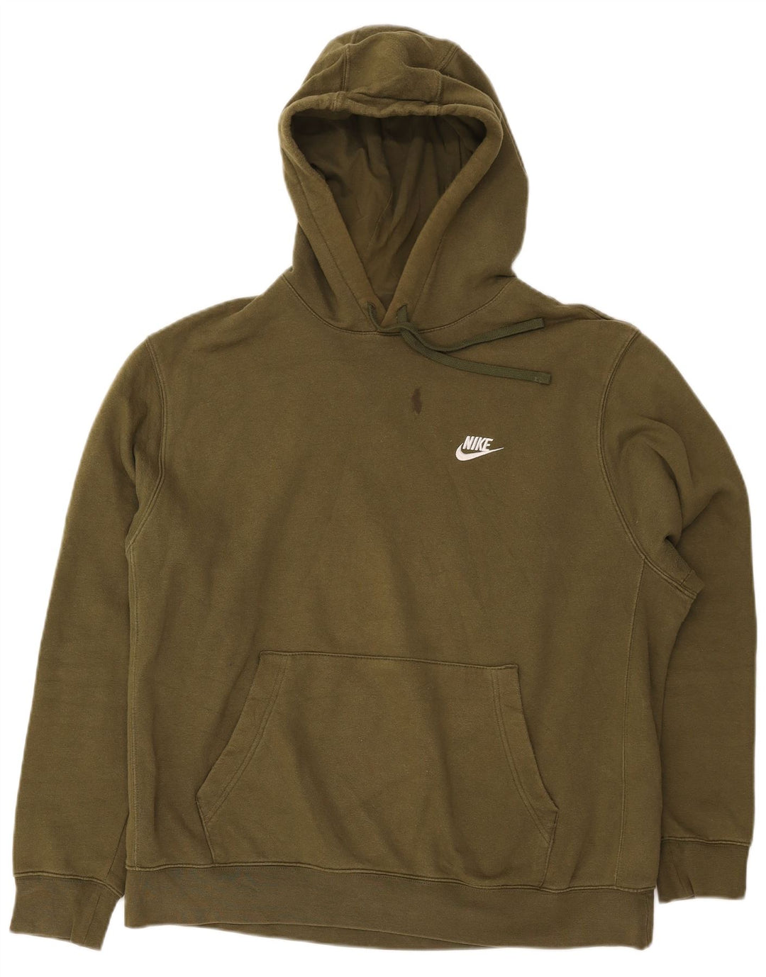 NIKE Herren Kapuzenpullover XL Khaki Baumwolle